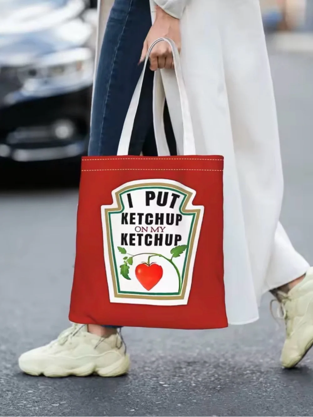I Put Ketchup On My Ketchup Canvas Tote Bag